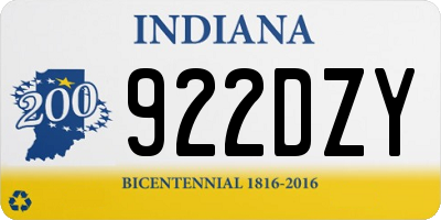 IN license plate 922DZY