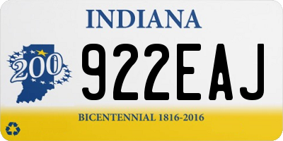 IN license plate 922EAJ
