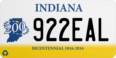 IN license plate 922EAL
