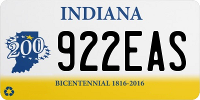 IN license plate 922EAS