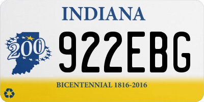 IN license plate 922EBG