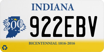 IN license plate 922EBV