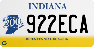 IN license plate 922ECA