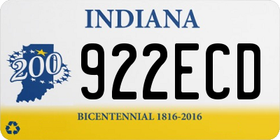 IN license plate 922ECD