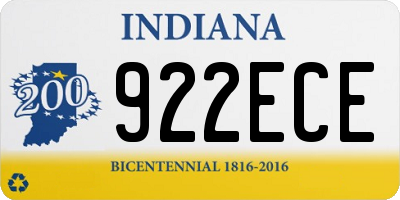 IN license plate 922ECE