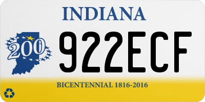 IN license plate 922ECF