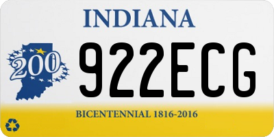 IN license plate 922ECG
