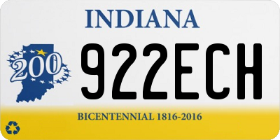 IN license plate 922ECH