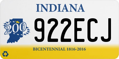 IN license plate 922ECJ
