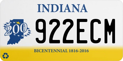 IN license plate 922ECM