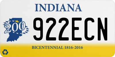 IN license plate 922ECN