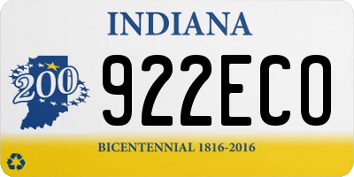 IN license plate 922ECO
