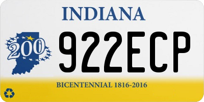 IN license plate 922ECP