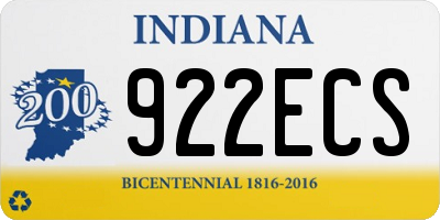 IN license plate 922ECS