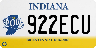 IN license plate 922ECU