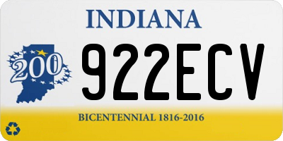 IN license plate 922ECV