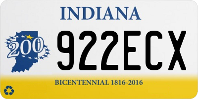 IN license plate 922ECX