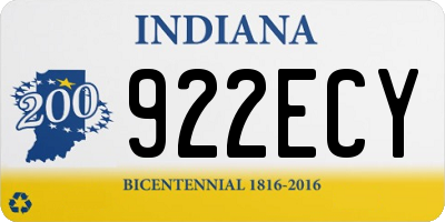 IN license plate 922ECY
