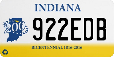 IN license plate 922EDB