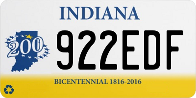 IN license plate 922EDF