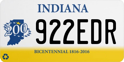IN license plate 922EDR