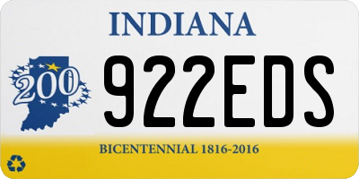 IN license plate 922EDS