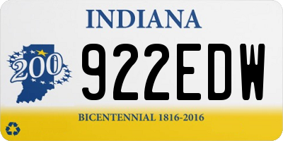 IN license plate 922EDW