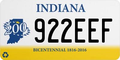 IN license plate 922EEF