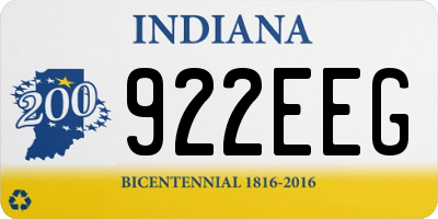 IN license plate 922EEG