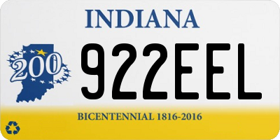 IN license plate 922EEL