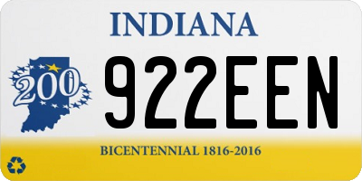 IN license plate 922EEN