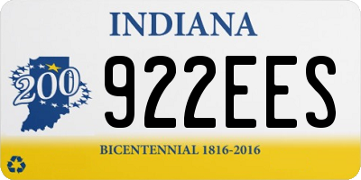 IN license plate 922EES
