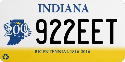 IN license plate 922EET