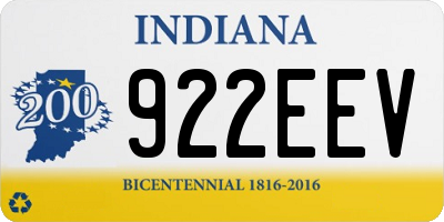 IN license plate 922EEV