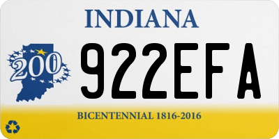IN license plate 922EFA