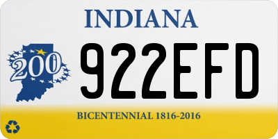 IN license plate 922EFD