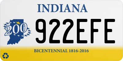 IN license plate 922EFE