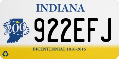 IN license plate 922EFJ