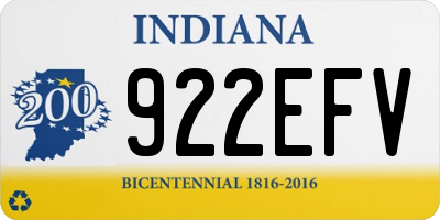 IN license plate 922EFV