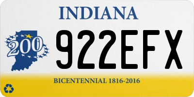 IN license plate 922EFX