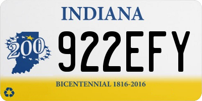 IN license plate 922EFY