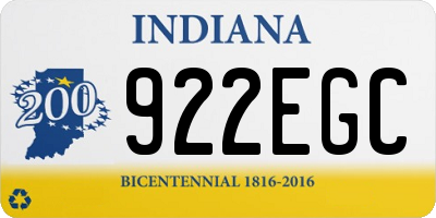 IN license plate 922EGC