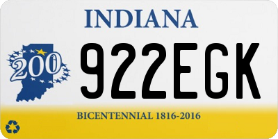 IN license plate 922EGK
