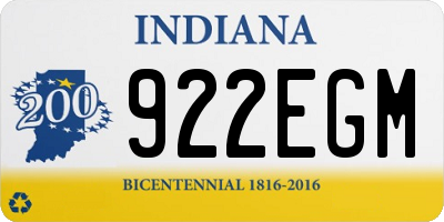 IN license plate 922EGM