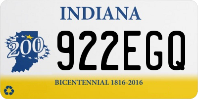 IN license plate 922EGQ