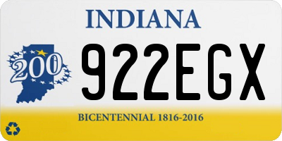 IN license plate 922EGX