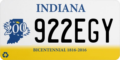 IN license plate 922EGY