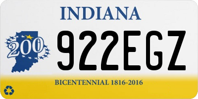IN license plate 922EGZ