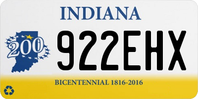 IN license plate 922EHX
