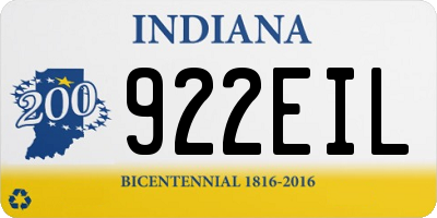 IN license plate 922EIL